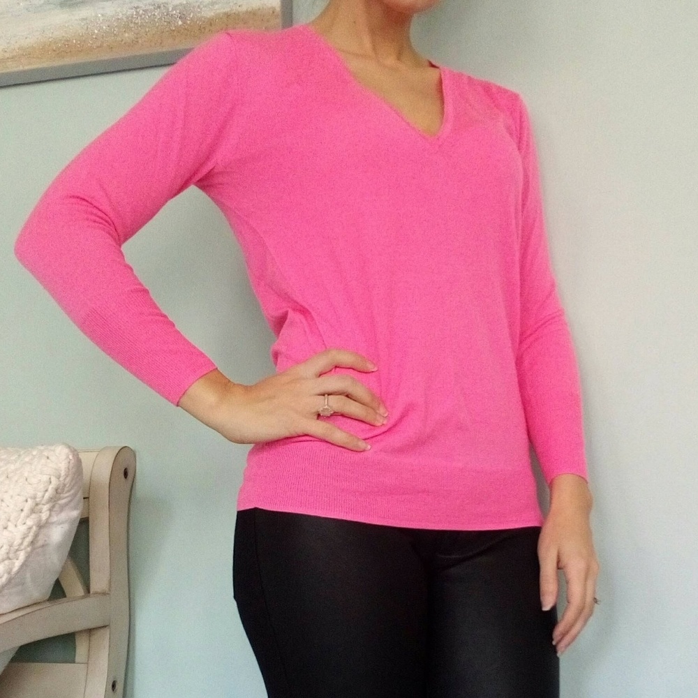 J Crew Hot Pink Sweater